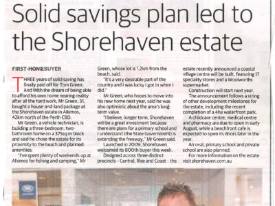 Solid savings plan led to the Shorehaven estate