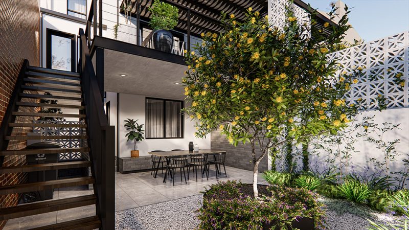 241205 Hay St Terrace Render - backyard