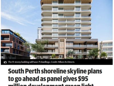 PerthNow: South Perth shoreline skyline plans go ahead