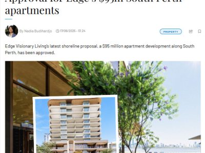 Business News: Approval for Edge’s $95m South Perth apartments